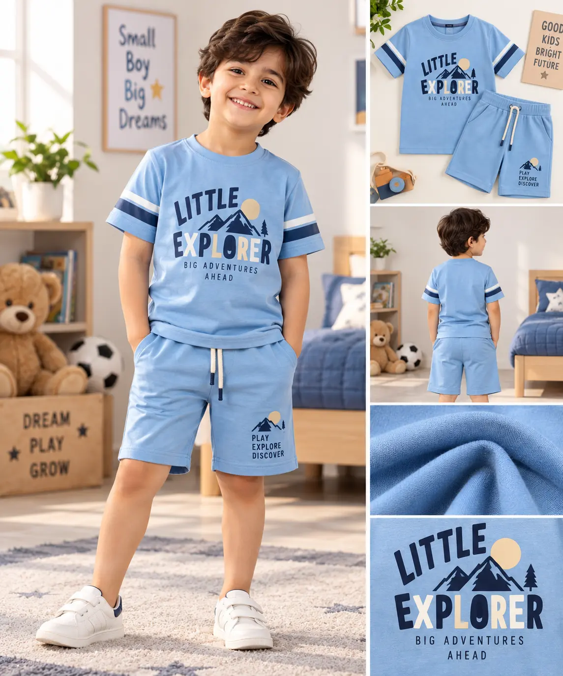 Kids Boys Casual T-Shirt & Shorts Set